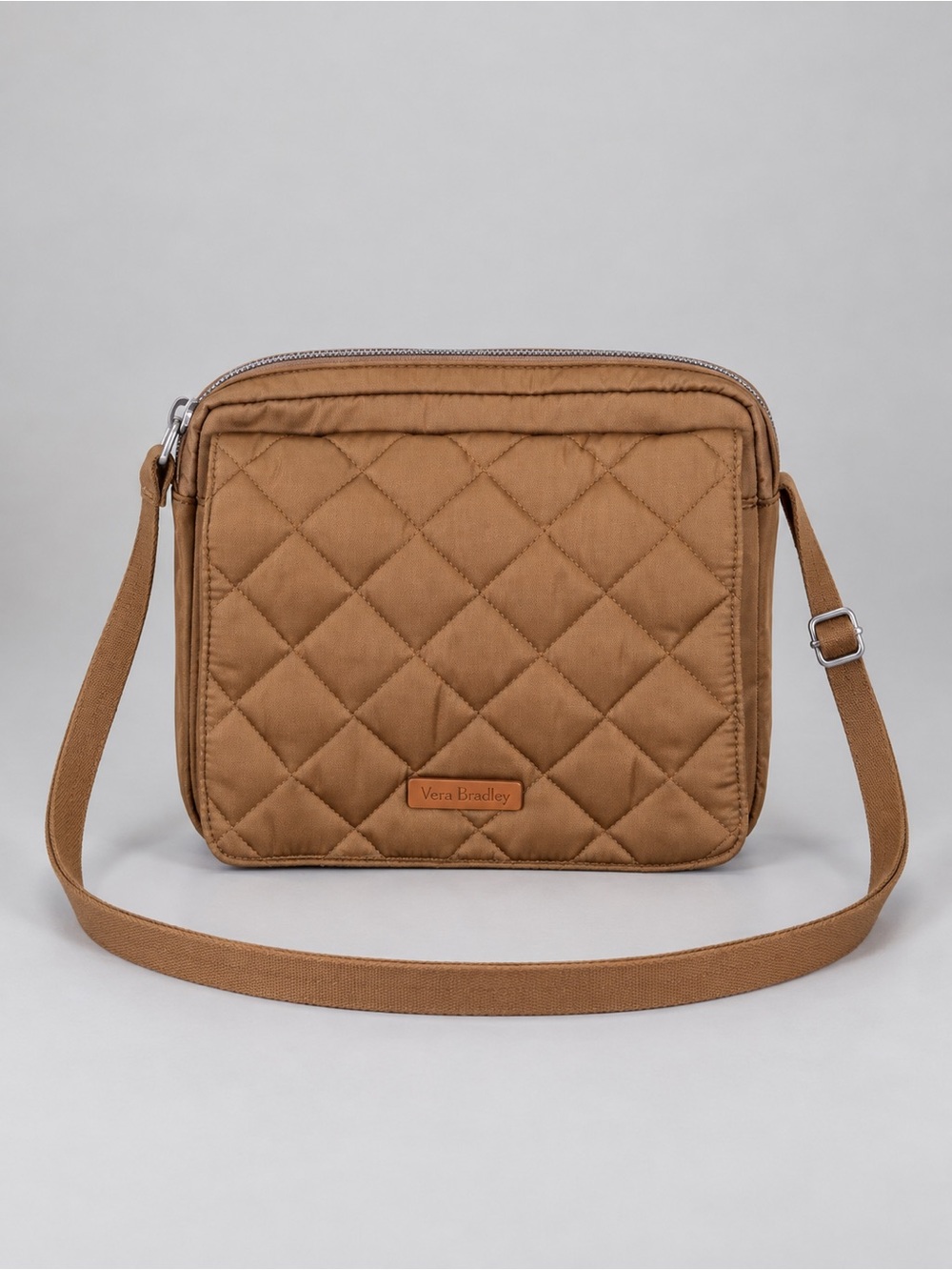 Vera Bradley Crossbody Bag Purse Quilted Puffer Quilted Neutral Brown